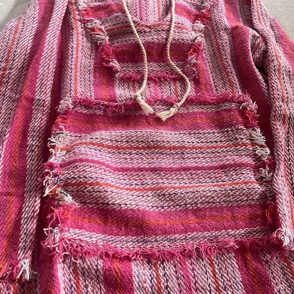 NWOT Jen’s Pirate Booty Free People Pink Knit Hoodie Sz M/L - Picture 4 of 8
